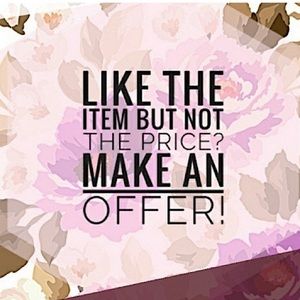 Everything is negotiable. Please make me an offer ❤️. Thanks for stopping by